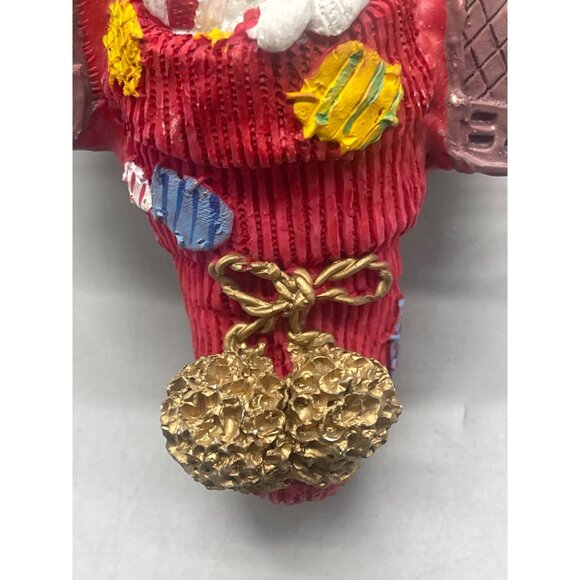 Christmas Ángel Raggedy Ann Stocking Hanger red green patch stars wings READ - Picture 2 of 8